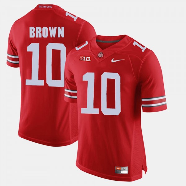 Ohio State Buckeyes CaCorey Brown Men's #10 Game Alumni Scarlet College Football Jersey 2404QIMB2